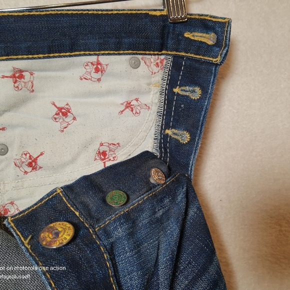 VTG True Religion  Women's Light Blue Wash Distressed made in USA - Picture 8 of 16